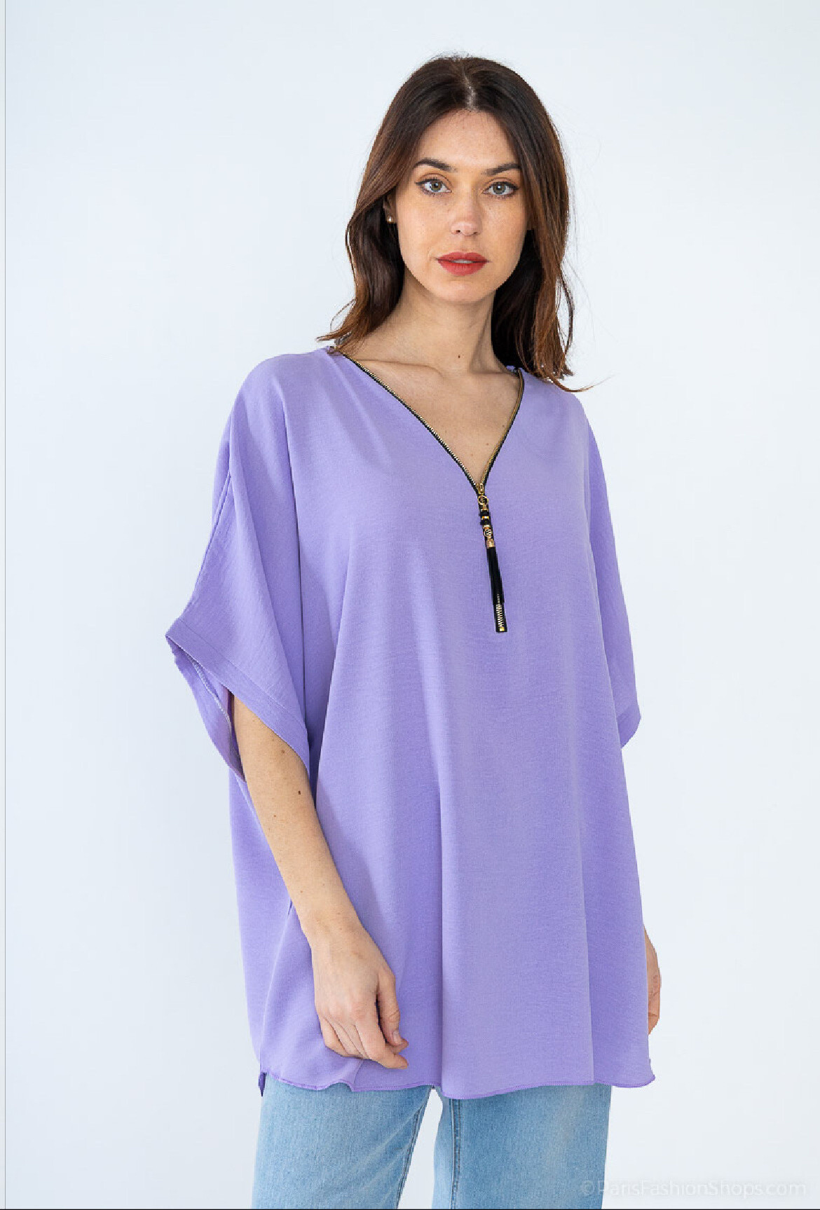 Wholesaler Belle Fa - Ample zipper tunic. 5881-226