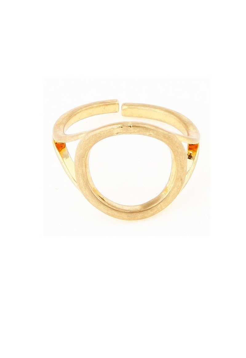 Mayorista BELLE MISS - Anillo ajustable con patrón de hojas de cobre
