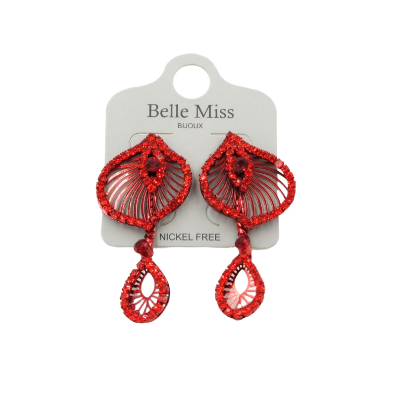 Mayorista BELLE MISS - Collar de goma rojo negro.