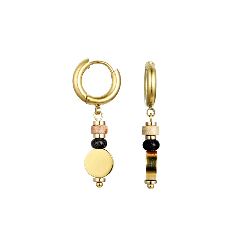 Grossiste BELLE MISS - Ursel - Boucle d'oreille acier dormeuse