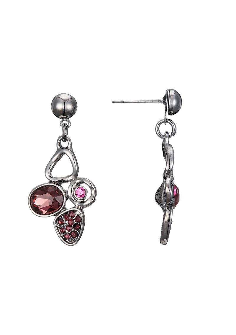 Mayorista BELLE MISS - Pendiente de metal gris con cristal
