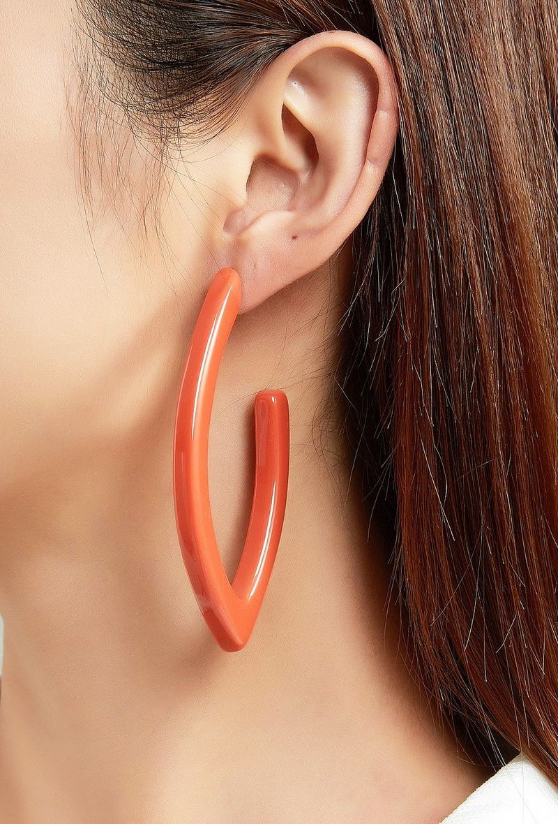 Wholesaler BELLE MISS - Pointed resin hoop earring