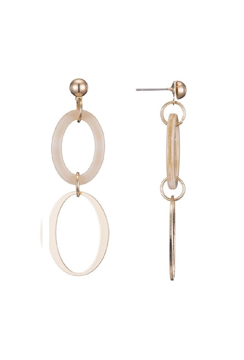 Wholesaler BELLE MISS - Stud Earring-1901322-beige