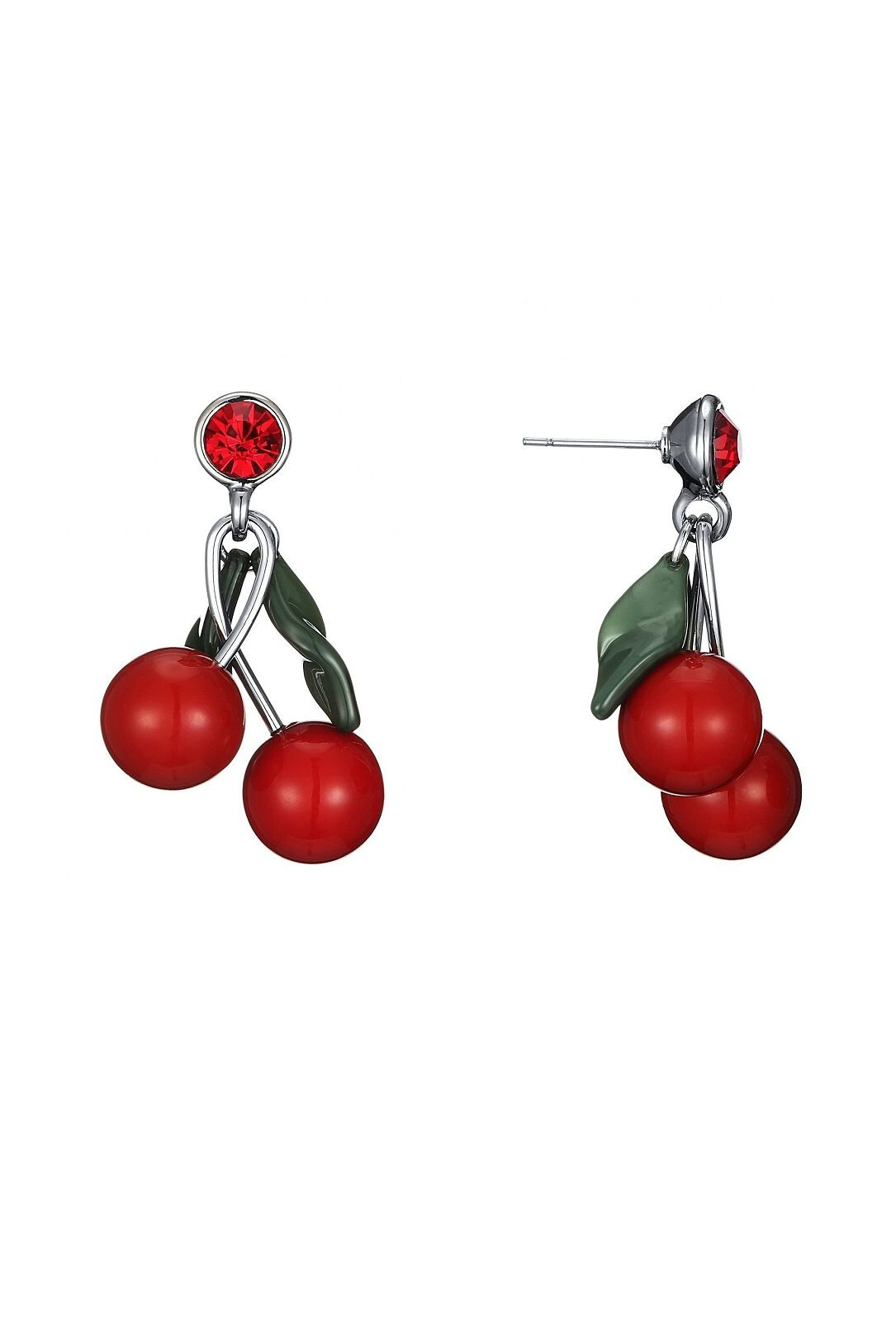 Grossiste BELLE MISS - Calia - Boucles d'oreilles rouge