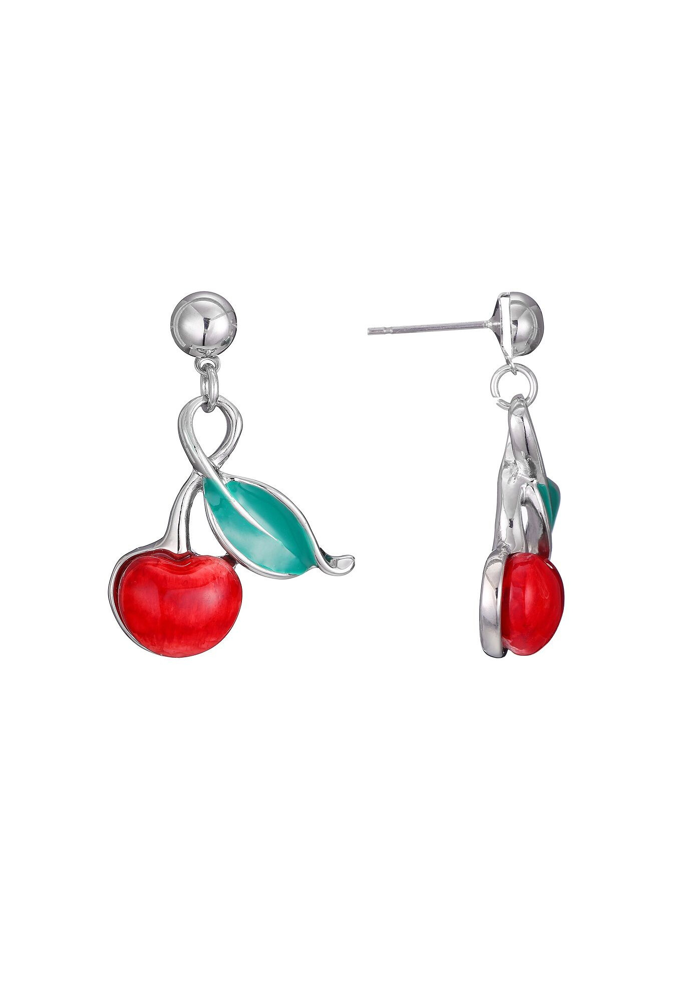 Grossiste BELLE MISS - Ambre - Boucle d'oreille tige rouge