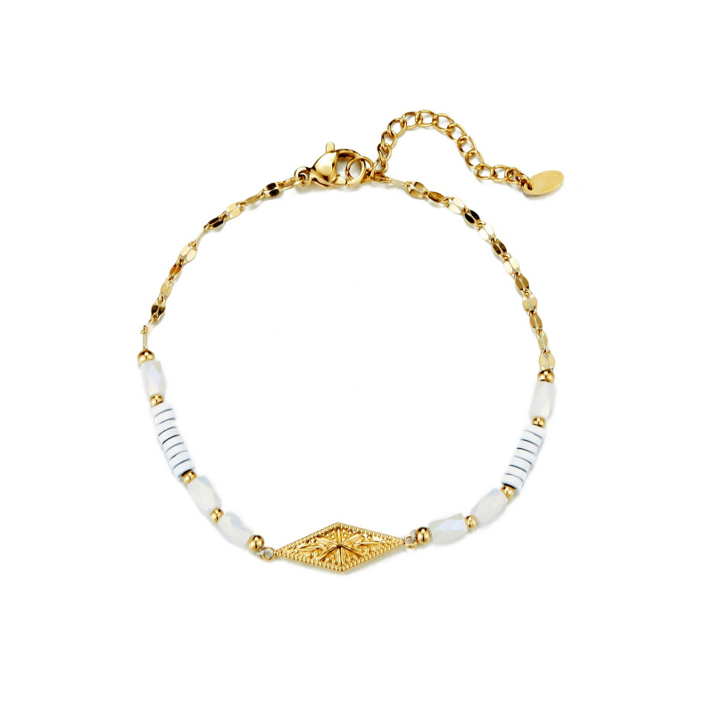 Grossiste BELLE MISS - Bracelet en acier et pierre