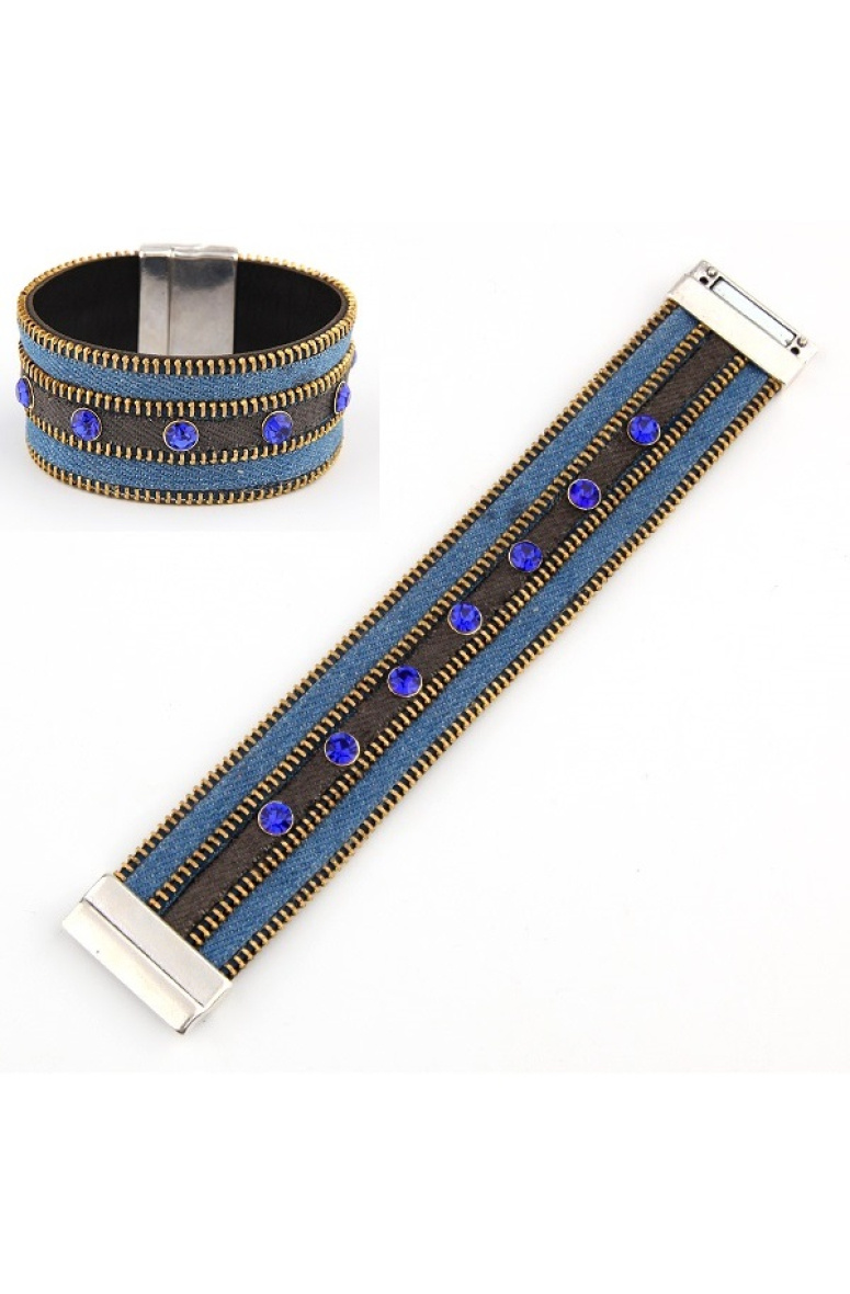 Grossiste BELLE MISS - Bracelet en jean avec fermeture aimantée