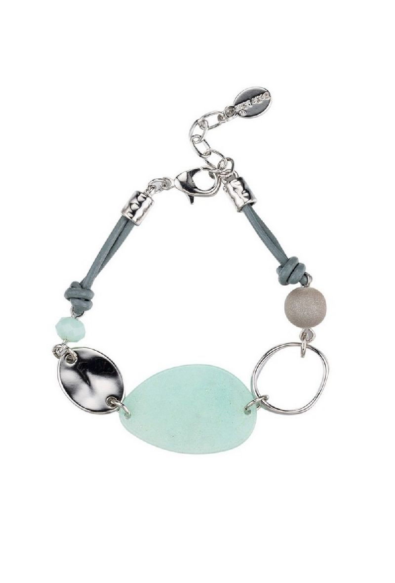 Mayorista BELLE MISS - Pulsera mosquetón acrílico-1901325-azul