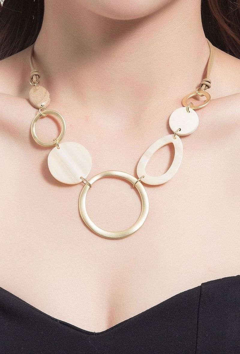 Wholesaler BELLE MISS - Cord necklace with resin element