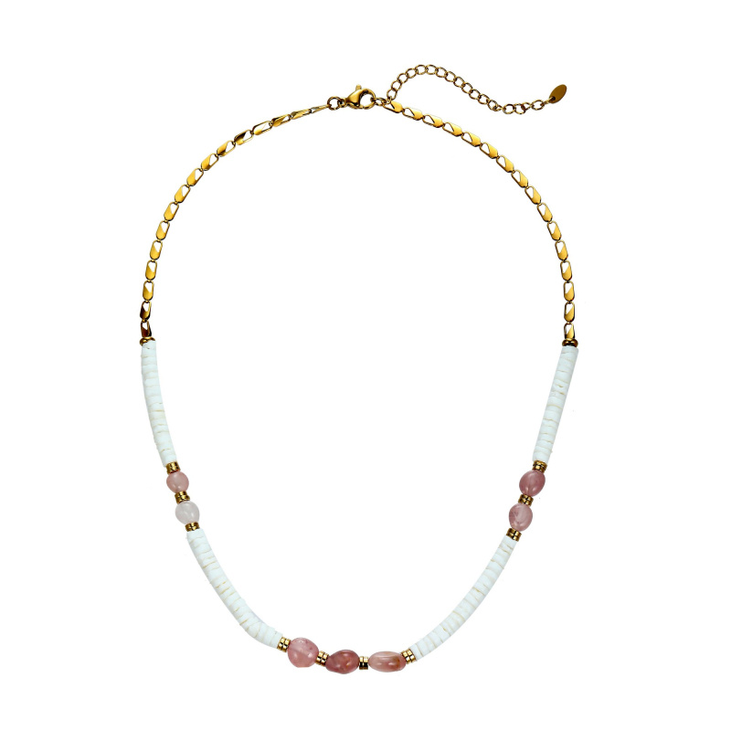 Grossiste BELLE MISS - Collier chaîne en acier doré