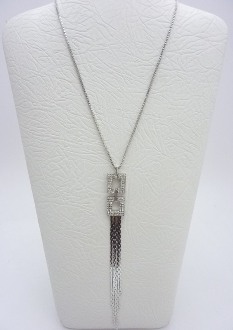 Mayorista BELLE MISS - Collar de plata con cristal blanco