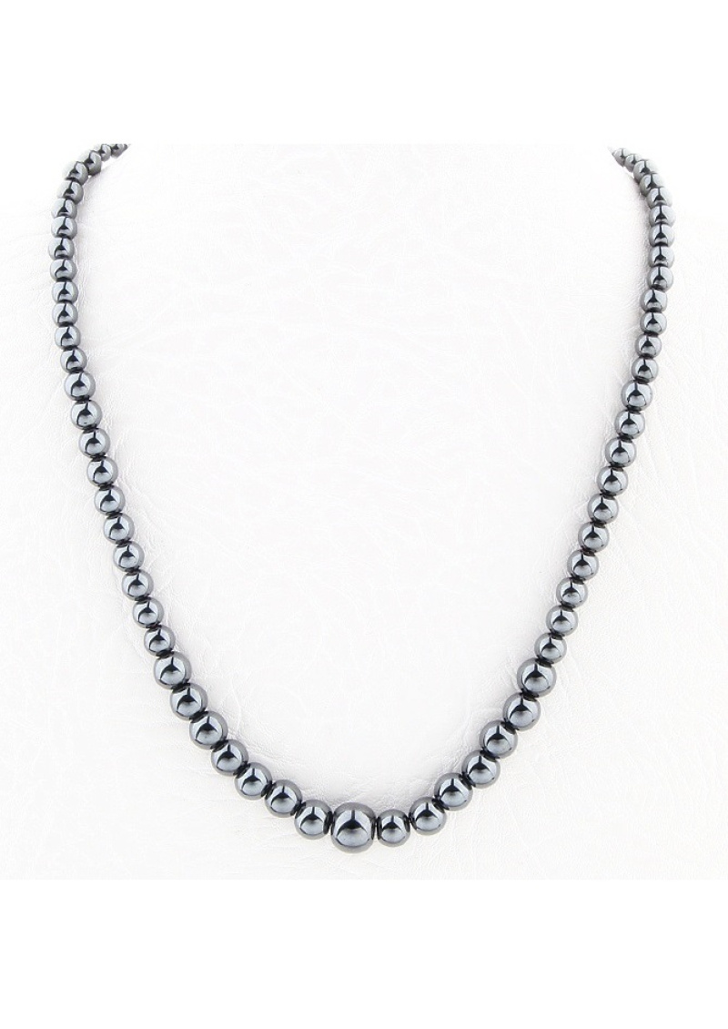 Mayorista BELLE MISS - Collar de bolas de hematita en tamaño degradado