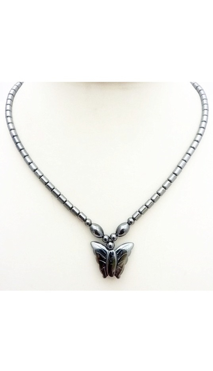 Mayorista BELLE MISS - Collar con colgante de hematita en forma de corazón