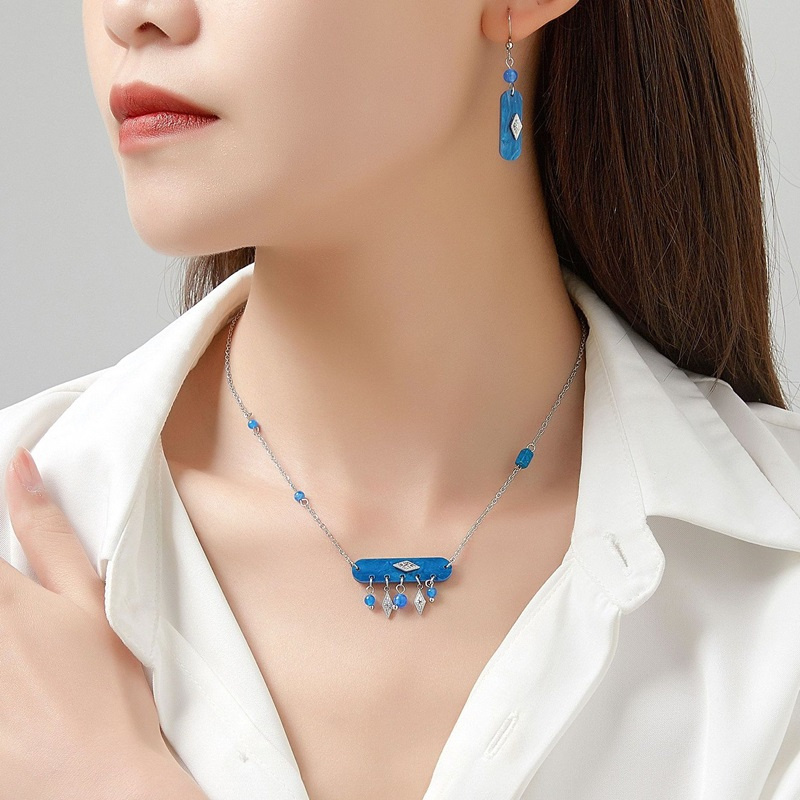 Grossiste BELLE MISS - collier acier et nacre