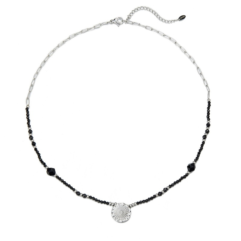 Grossiste BELLE MISS - Collier acier et pierres