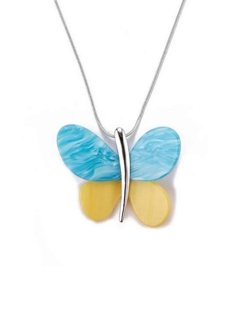Mayorista BELLE MISS - Collar mariposa en placa de acetato