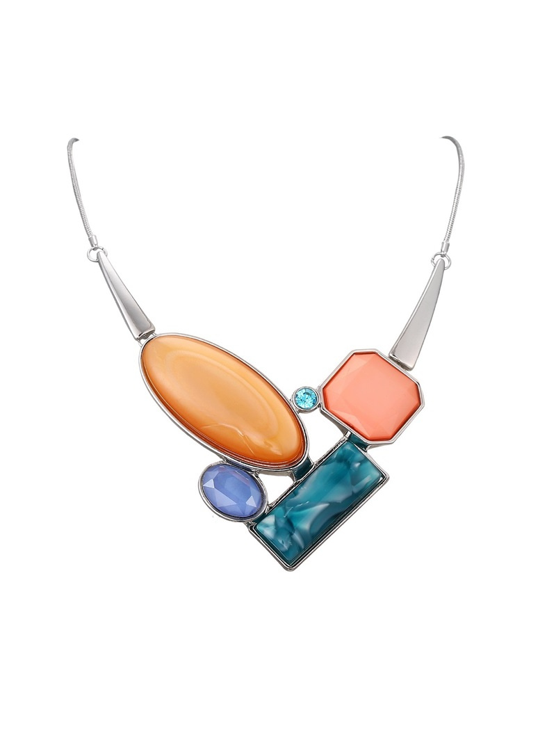 Grossiste BELLE MISS - collier geometrique resine