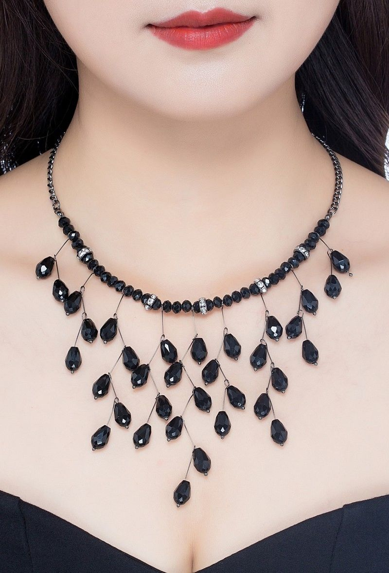 Wholesaler BELLE MISS - crystal rain necklace 1808287