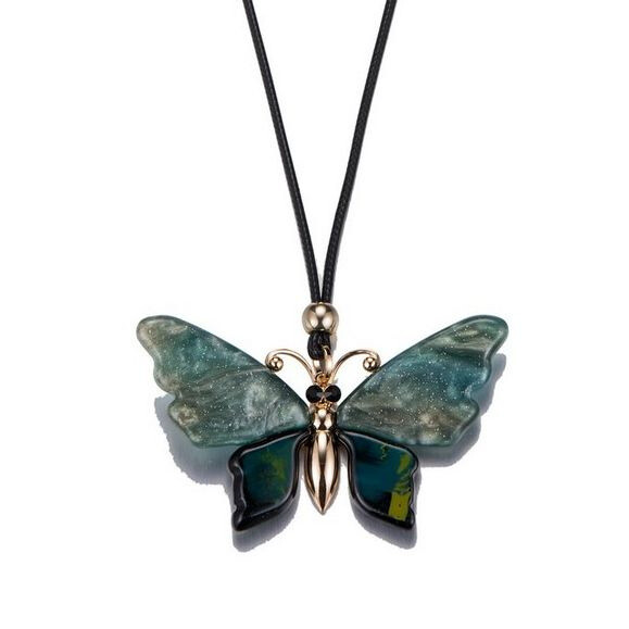Wholesaler BELLE MISS - Resin butterfly cord necklace