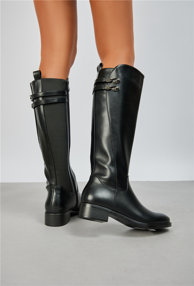 Grossista Belle Women | Super Mode - Stivali con elastico e due fibbie