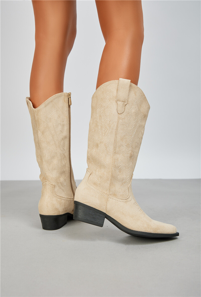 Großhändler Belle Women | Super Mode - Wildleder Cowboystiefel