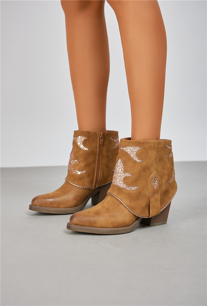 Großhändler Belle Women | Super Mode - Stiefeletten mit glitzernden Mustern