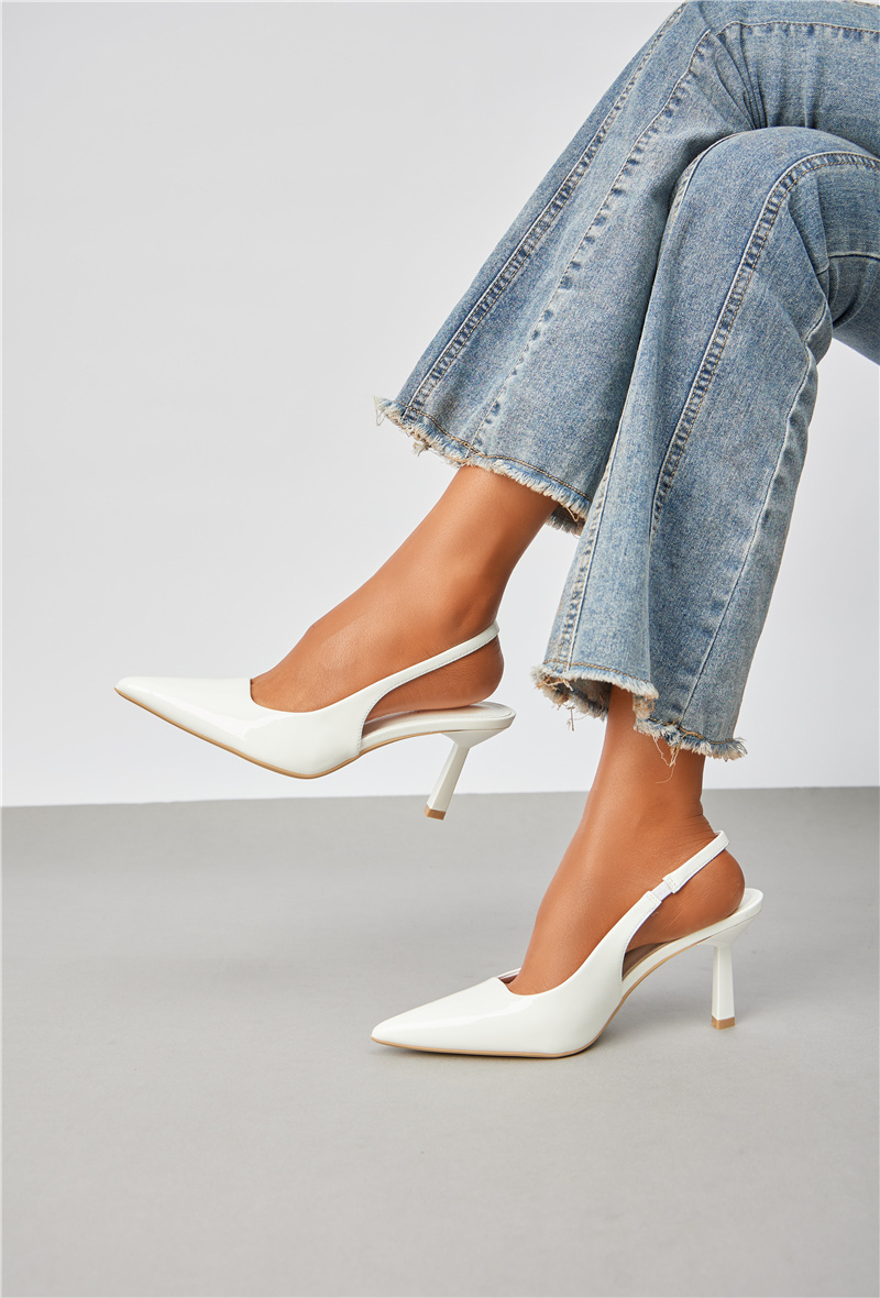 Großhändler Belle Women | Super Mode - Slingbacks aus Lackleder mit Stiletto-Absatz