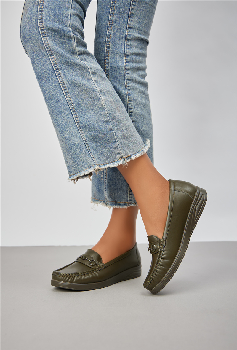 Wholesaler Belle Women | Super Mode - Comfort faux leather loafers with buckle
