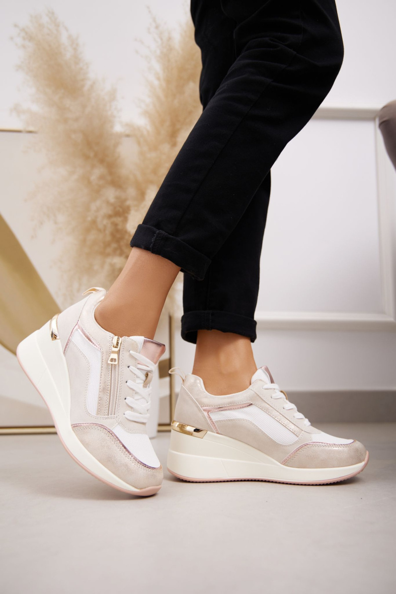 Mayorista Belle Women - Zapatilla de cuña con cremallera auténtica.