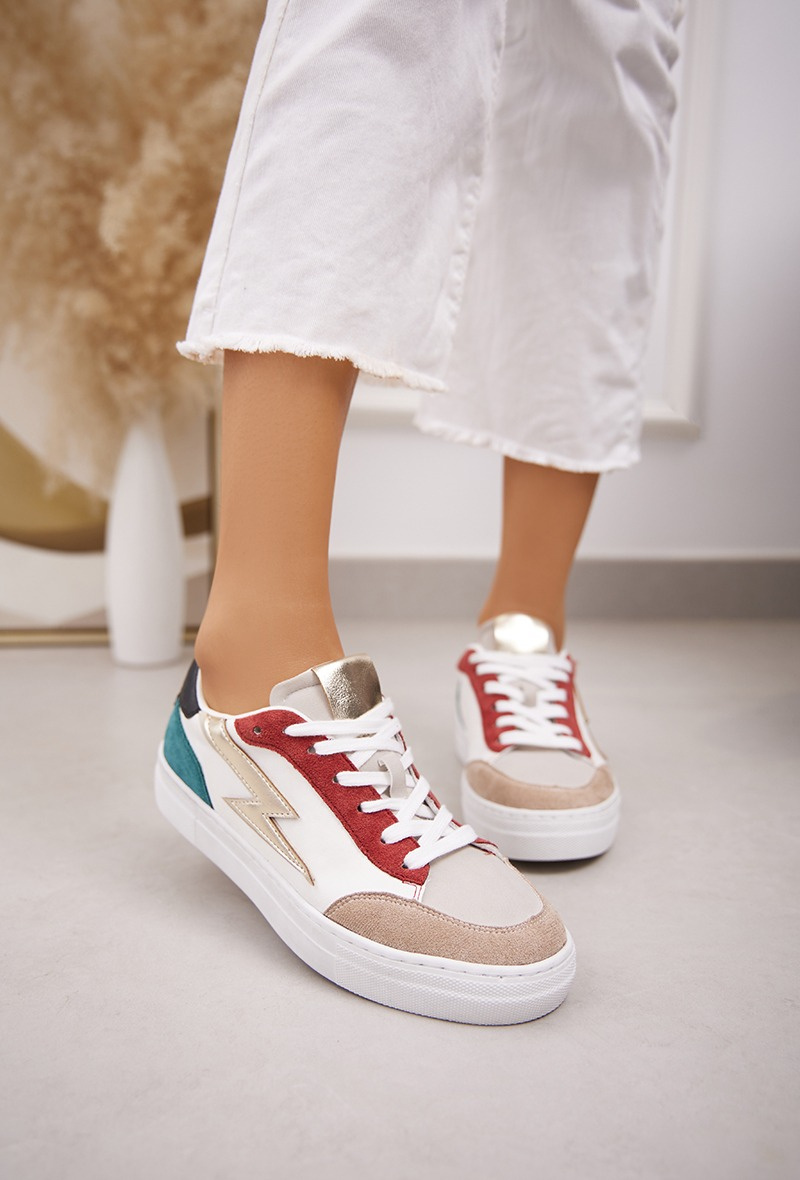 Großhändler Belle Women - Sneaker in mehreren Farben und Materialien mit Blitz an der Seite