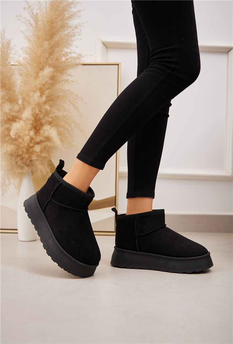 Wholesaler Belle Women - Suede / suede wedge and fur-lined ankle boot