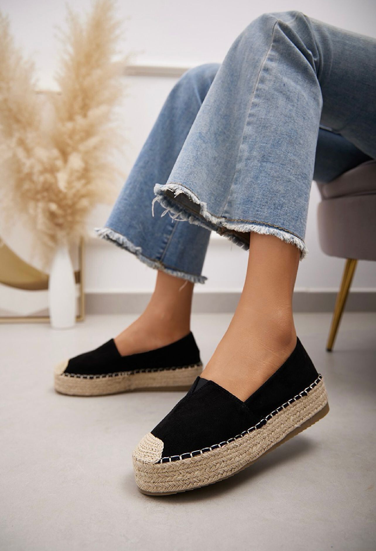 Grossiste Belle Women - Espadrille compensée avec  élastique