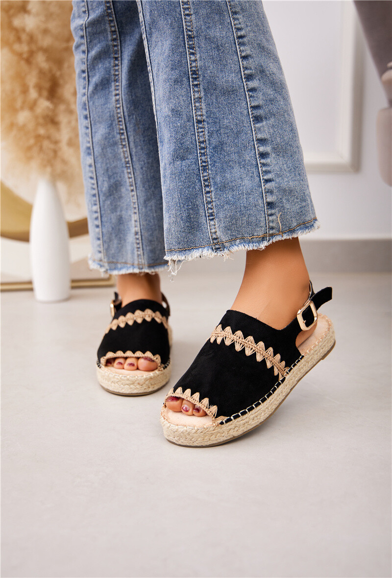 Großhändler Belle Women - Sandalen im Espadrilles-Stil mit Stickerei