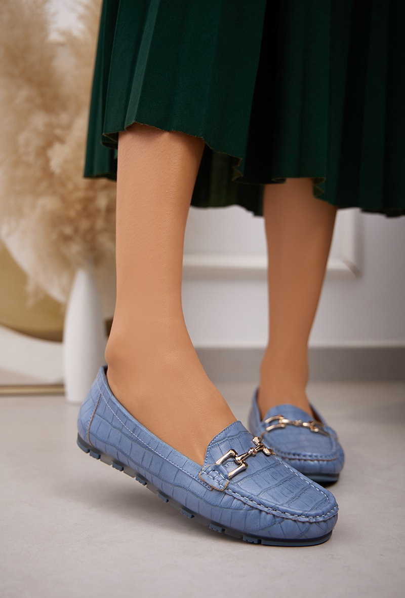 Grossiste Belle Women | Super Mode - Mocassin confort à motif croco avec boucle