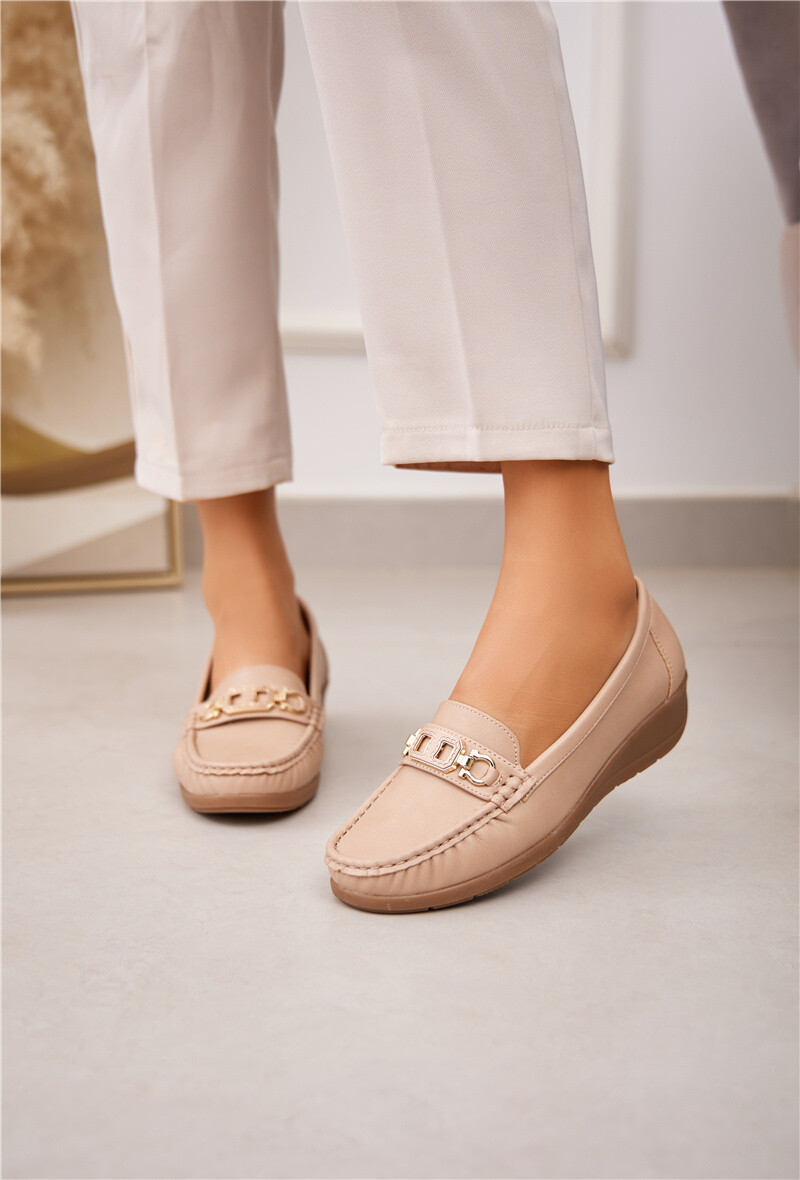 Wholesaler Belle Women - Comfortable wedge moccasin with leather sole