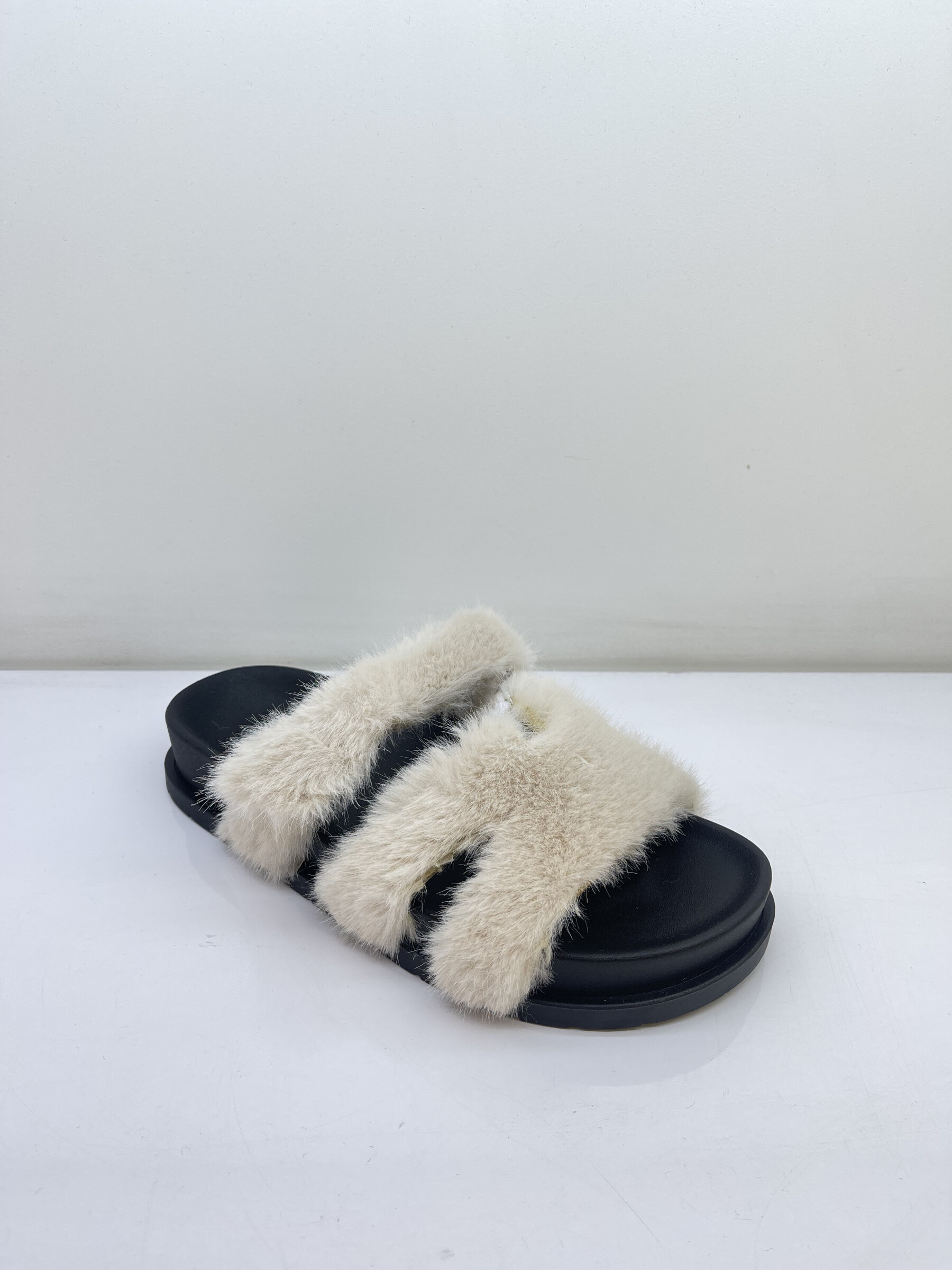 Grossiste Belle Women - Mule avec bride en forme de H à fourrure