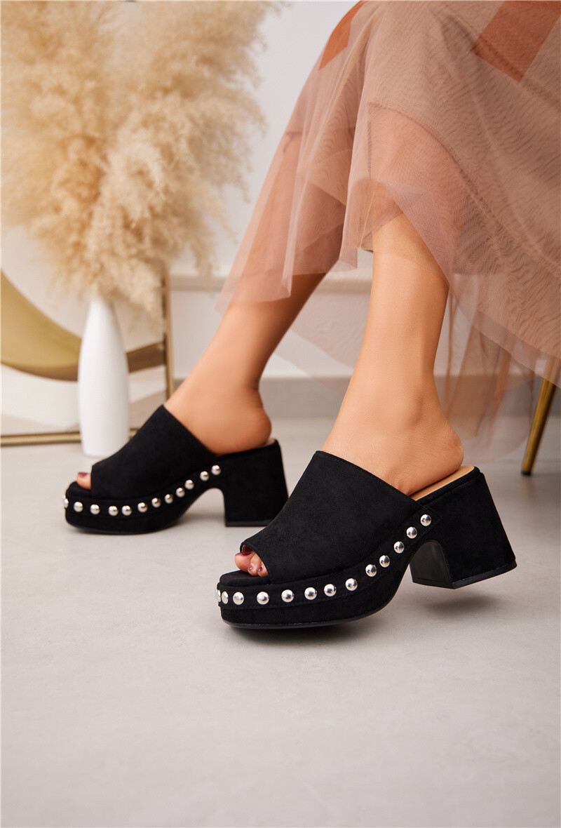 Wholesaler Belle Women - Heeled mules with studs