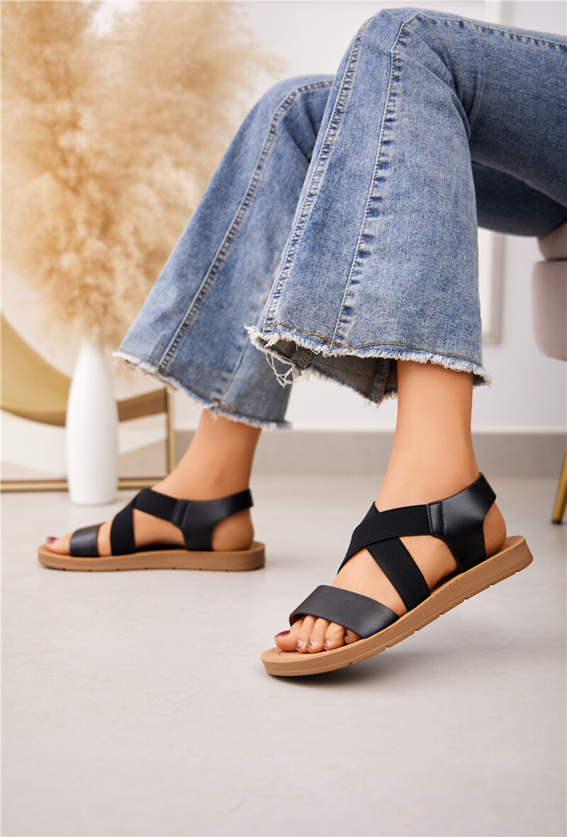 Wholesaler Belle Women | Super Mode - Sandal with crossed elastic strap