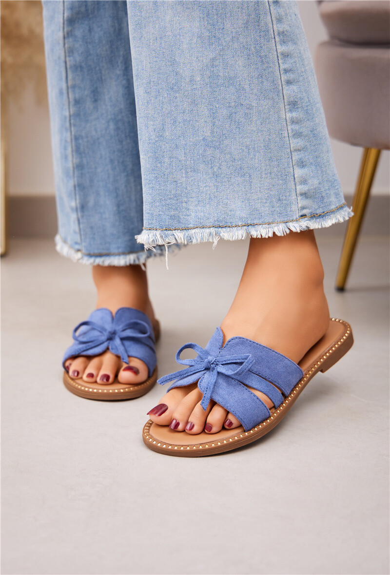 Wholesaler Belle Women - Suede/suede flip flop with bow