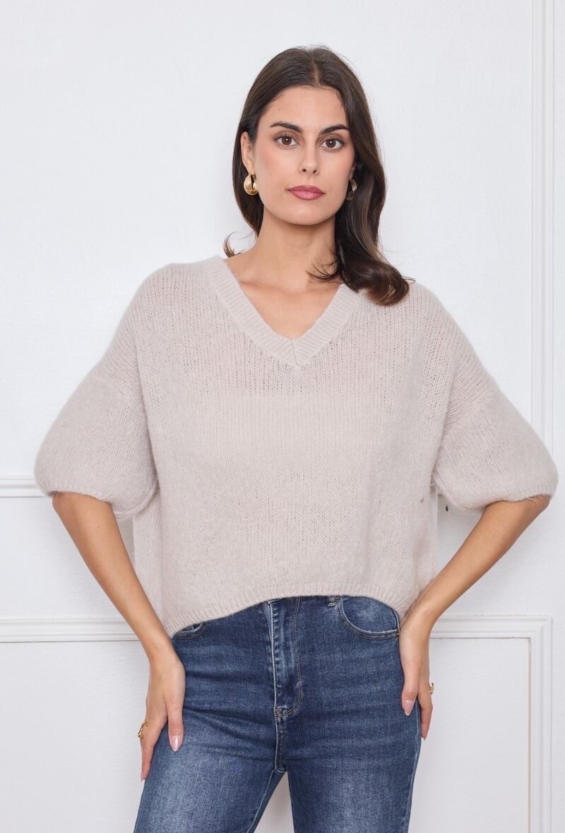 Mayorista Bellerina Paris - Jersey manga corta cuello pico