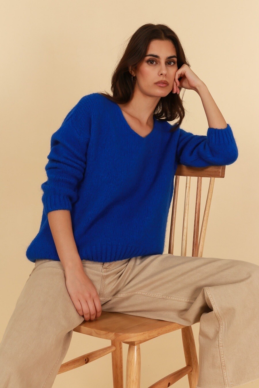 Mayorista Bellerina Paris - Jersey de manga larga con cuello en V