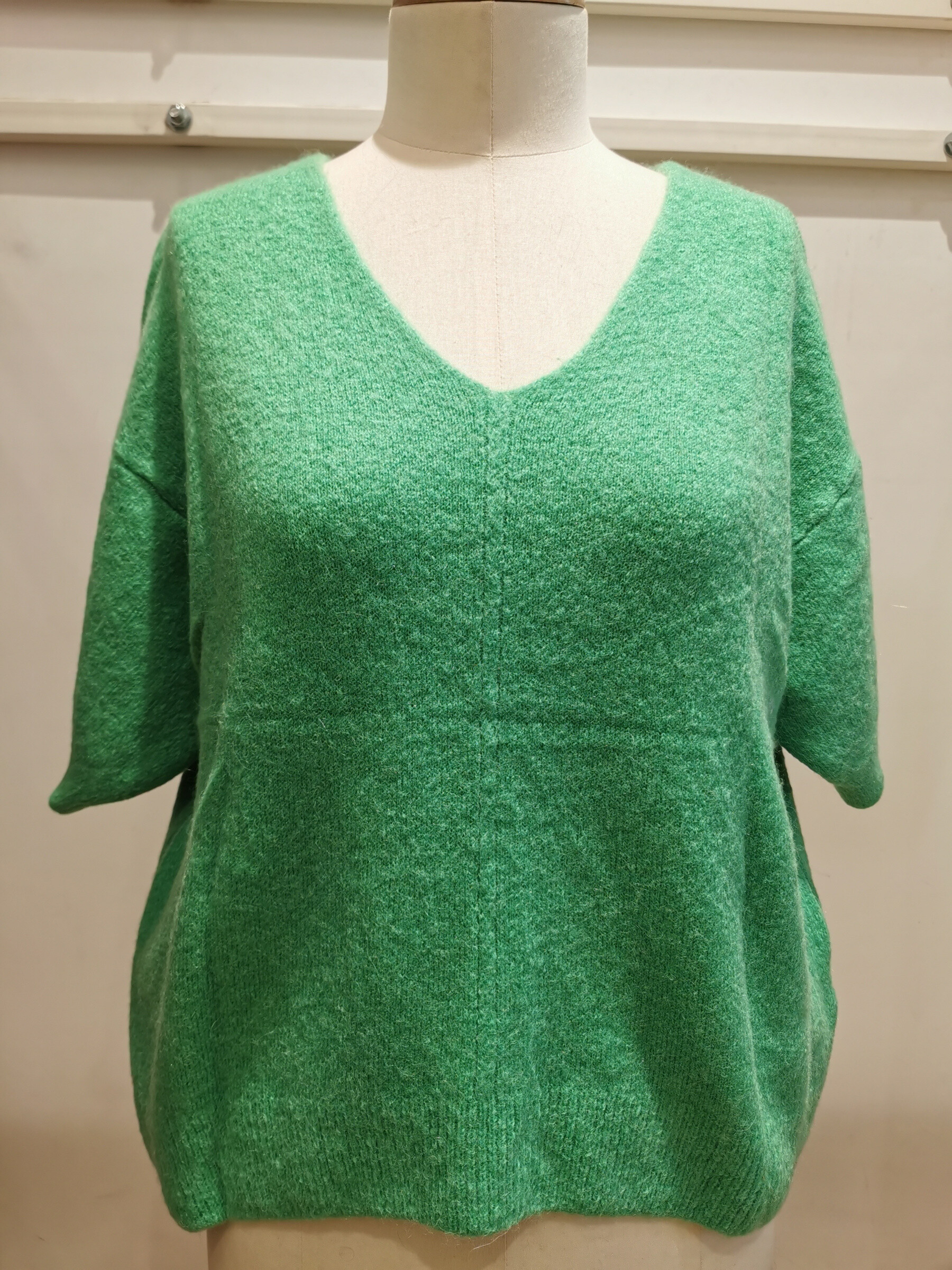 Grossiste Bellerina - Pull col V manche courte alpaga