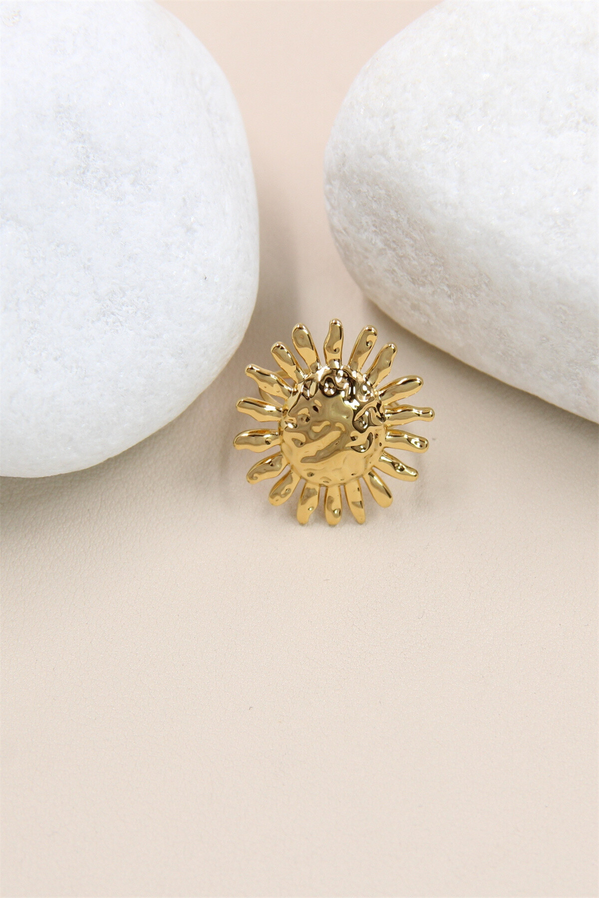 Grossiste Bellissima - Bague Soleil Ajustable en Acier Inoxydable - Éclat et Sophistication