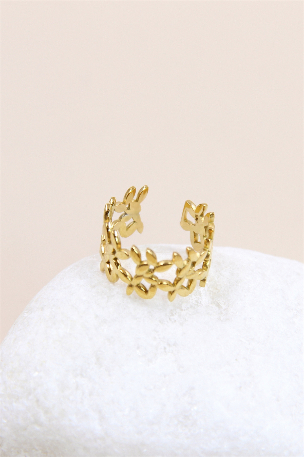 Grossiste Bellissima - Bague Ajustable en Acier Inoxydable - Un Accessoire Élégant et Pratique