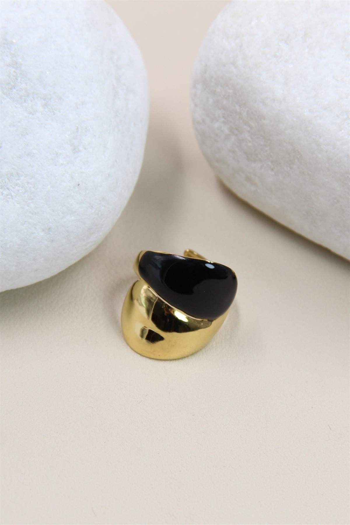 Grossiste Bellissima - Bague géométrique ajustable - Élégance en acier inoxydable