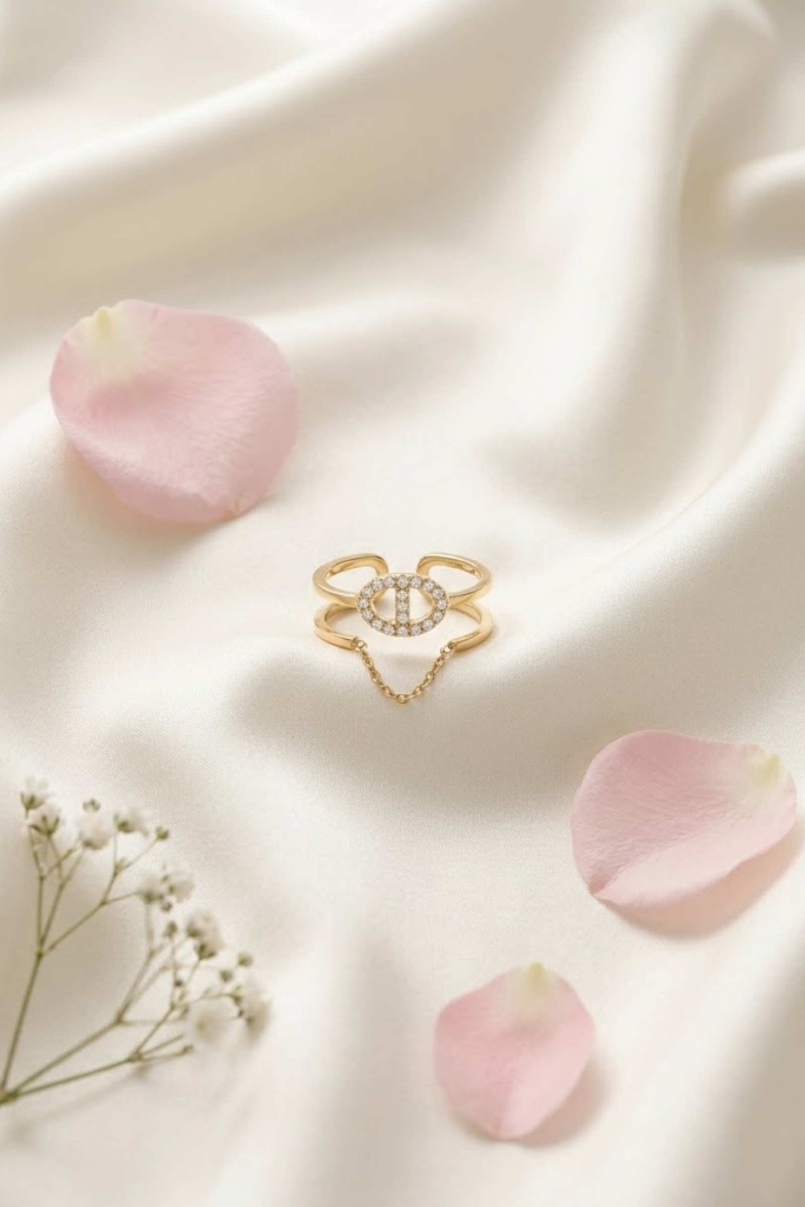 Grossista Bellissima - Anello Maglia Marina con Strass – Chic e Luminoso