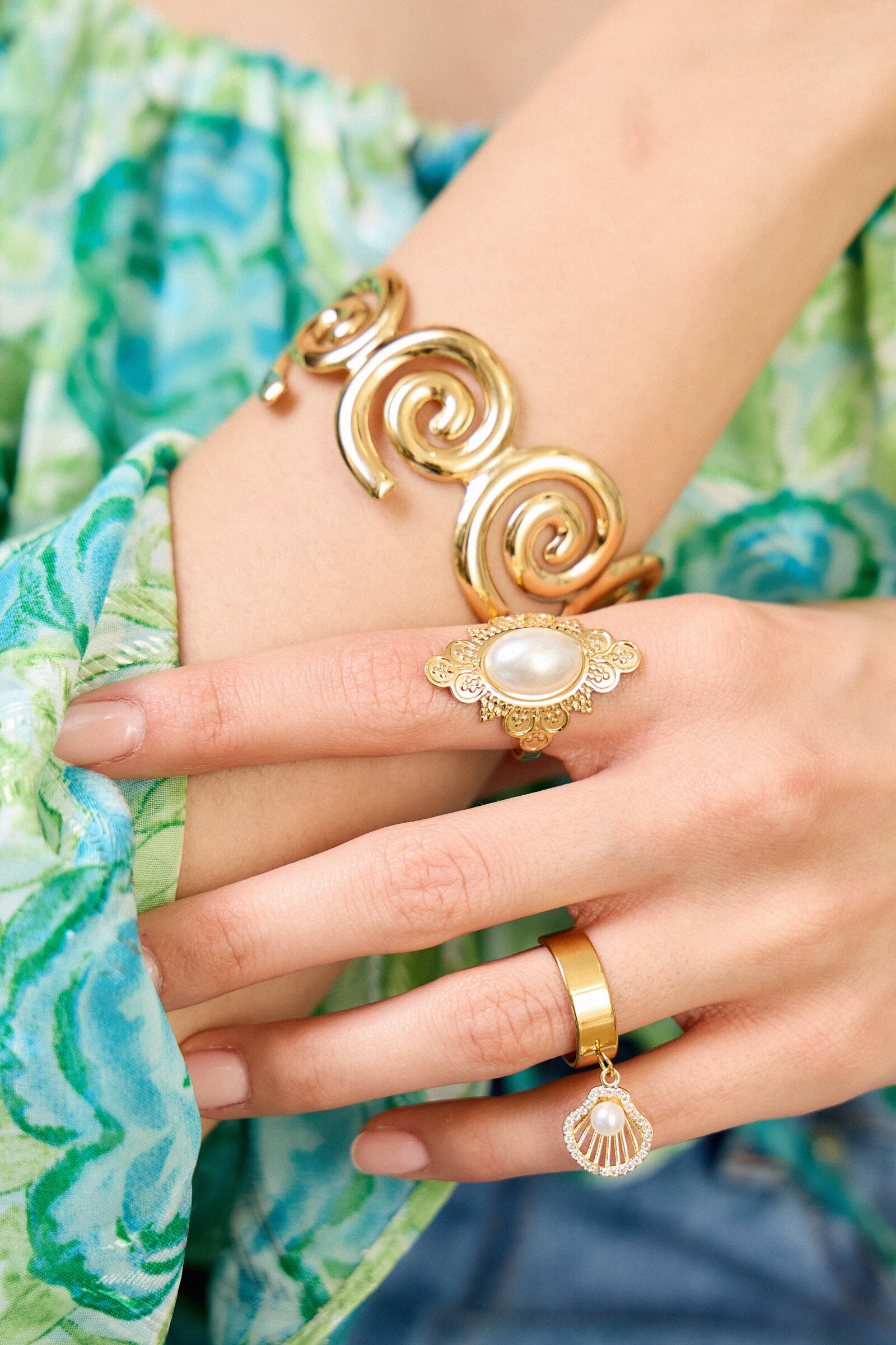 Grossista Bellissima - Anello di fascino marino regolabile - eleganza in acciaio inossidabile oceanico
