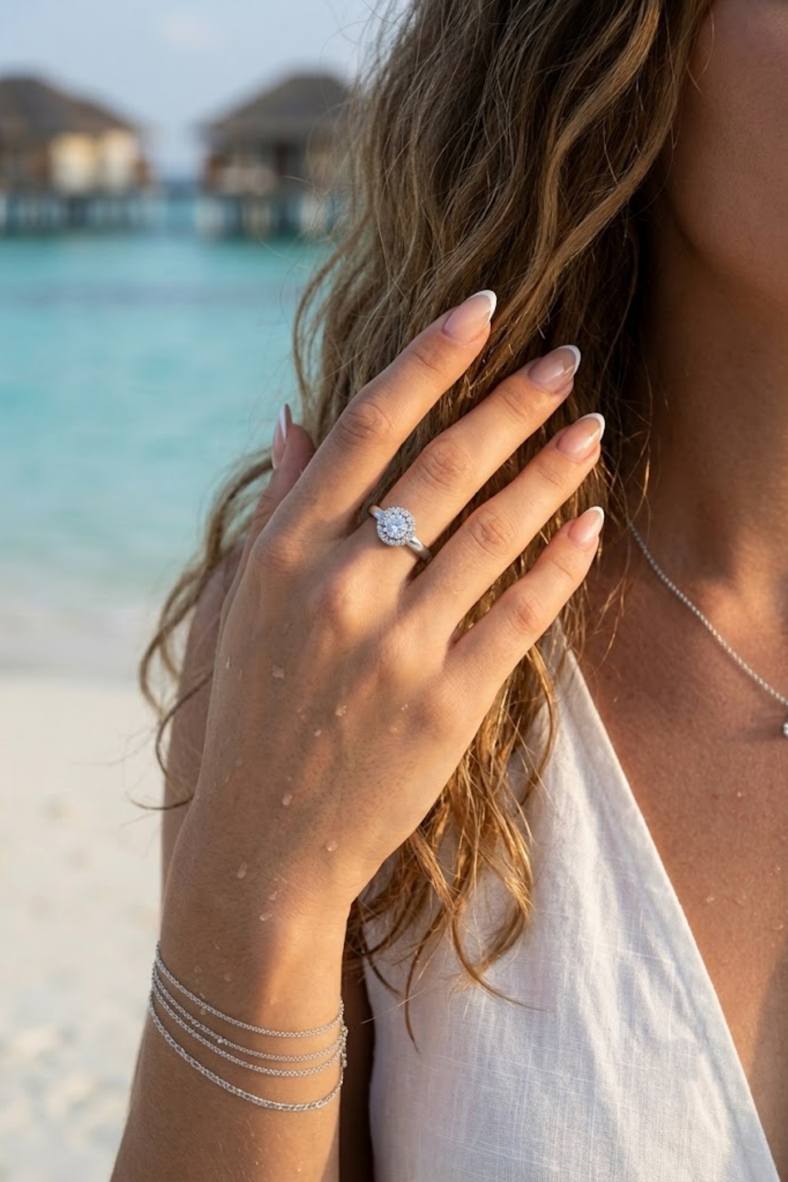 Grossiste Bellissima - Bague Strass Ajustable en Acier Inoxydable – Élégance Intemporelle