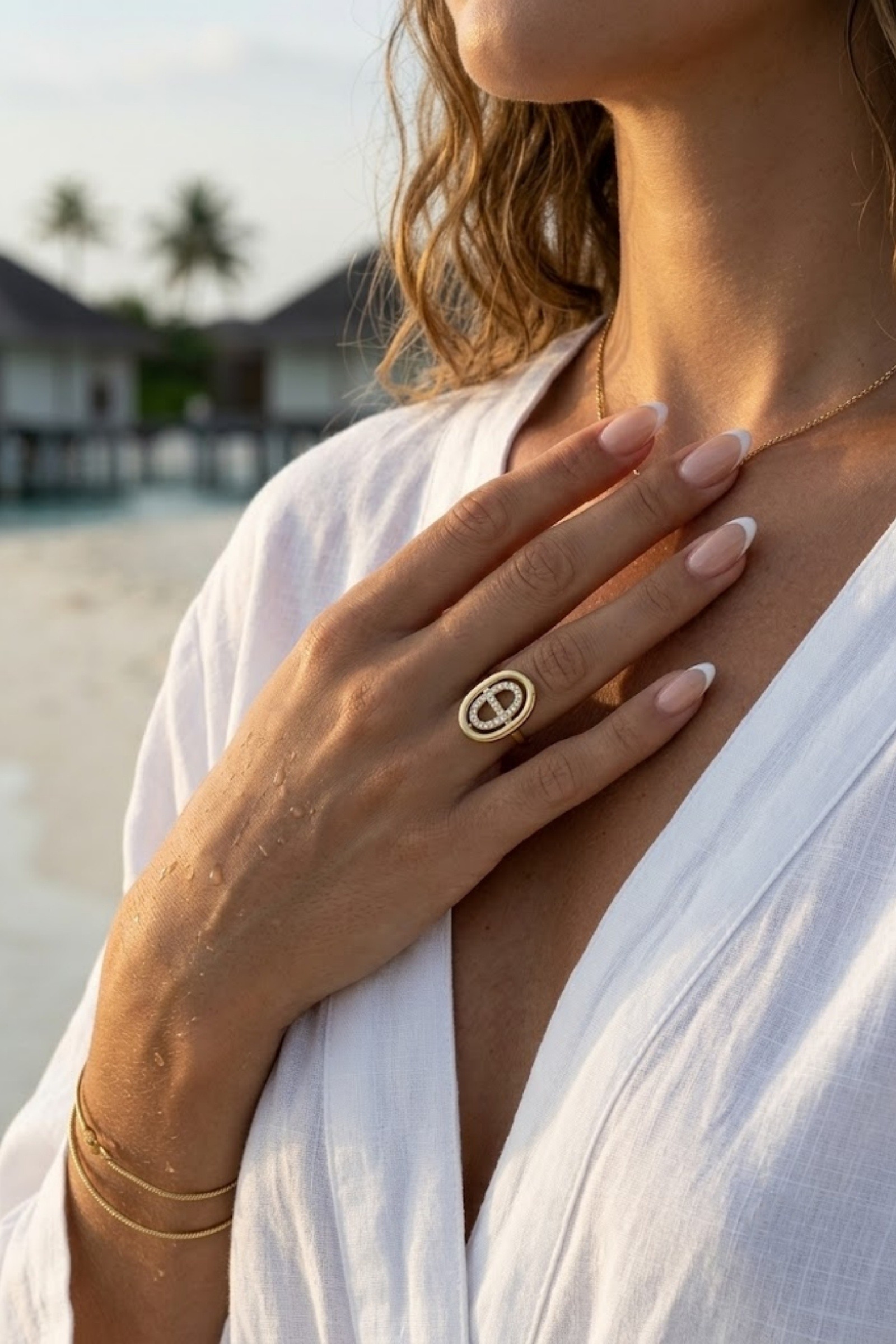 Grossiste Bellissima - Bague Maille Marine en Acier Inoxydable – Élégance Chic & Tendance