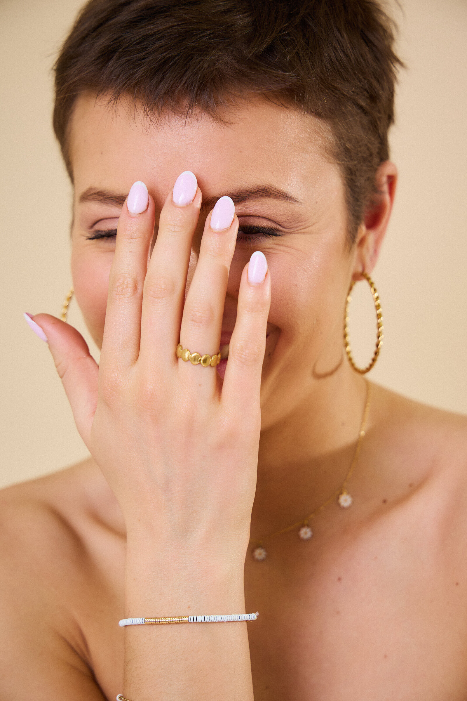 Grossista Bellissima - Anello a guscio in acciaio inossidabile regolabile